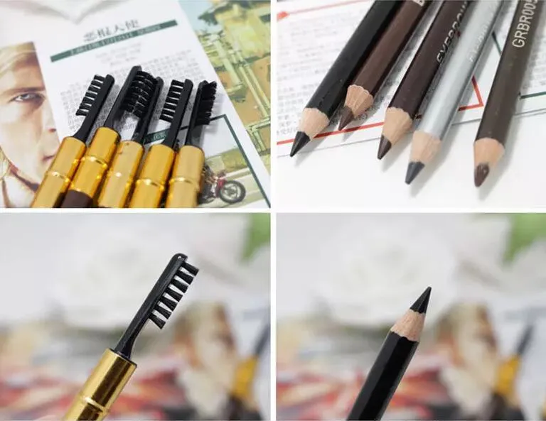 Waterproof Eyebrow Pencil With Brush Make Up Leopard Eyeliner maquiagem Shadow To Eyebrow Metal Makeup Tool9581837