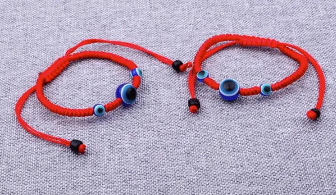 12 OFF Charm Bracelets /red String Evil Eye Lucky Red Cord Adjustable Bracelet Gift DIY