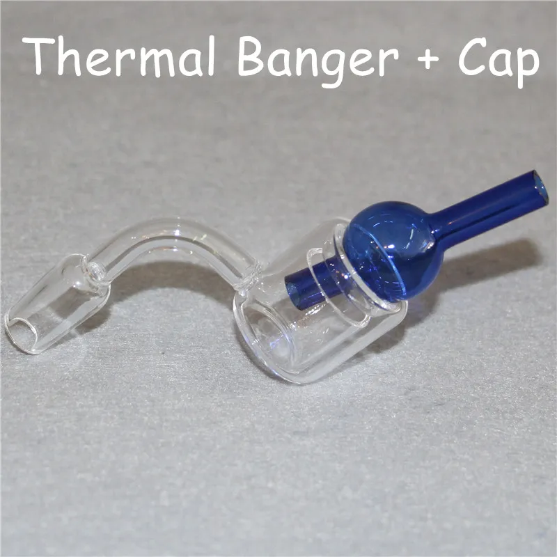 XXL DoubleWall Quartz Thermal Banger Nail Fajki Rajki + Bubble Carb Cap 10mm 14mm 18mm Mężczyzna / Kobiet Podwójne Tubetermalne Bangers dla Bongs