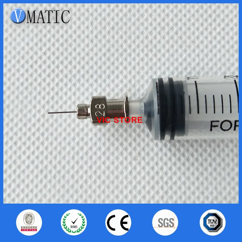 VMATIC TODAS AS DICAS DE METAL 28G 1/4 polegada de aço inoxidável dispensando agulhas seringa agulha dicas