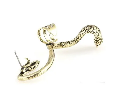 Punk Cobra Vintage Ear Cuffs Gothic Antique Silver / Gold Penetrante clipes de ouvido Orelha StudsWomens Moda Brincos