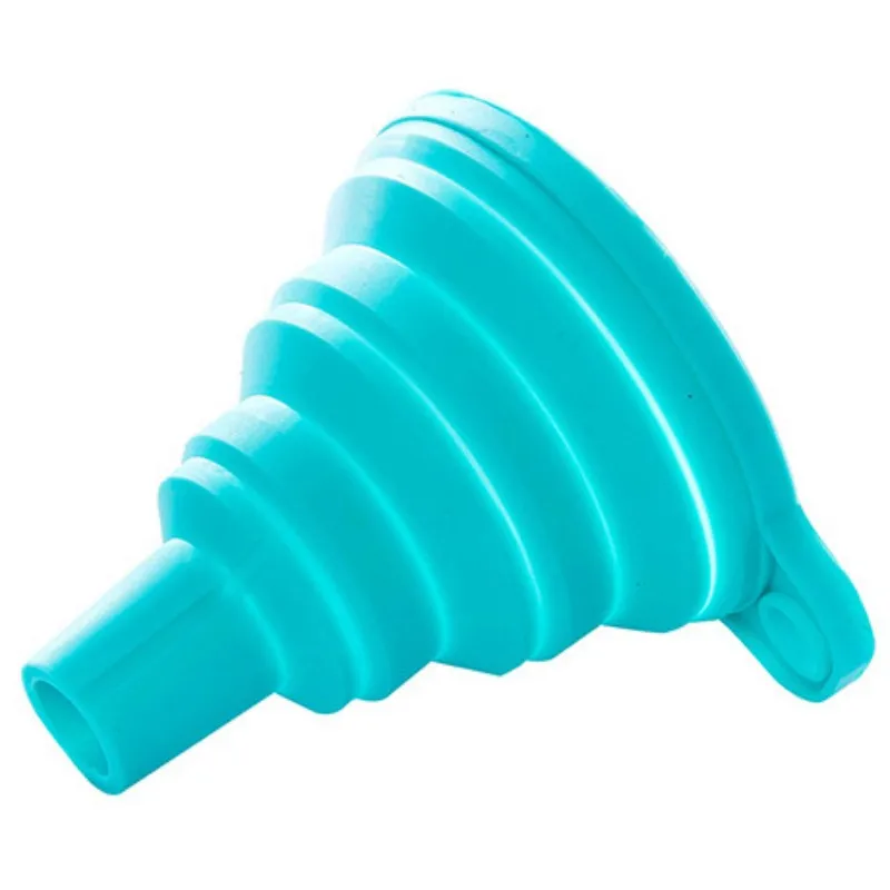 Silicone Collapsible Funnel Set Small Foldable Flexible Kitchen Funnel for Liquid/Powder Transfer