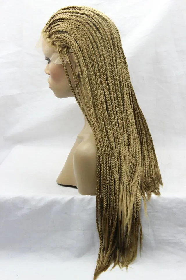 Top Synthetisch Haar Lijmloze Synthetische Vlechten Haar Blonde Pruiken Kant Front Pruiken Zwart Dames Synthetisch Haar