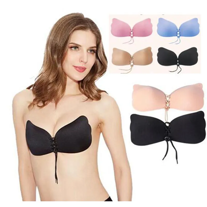 Fashion Silicone Push-Up Strapless Backless Self-Adhesive Gel Magic Stick  Invisible Bra black pink blue and nude For women A B C D SIZE 2024 from  Makeup brushes, $3.26