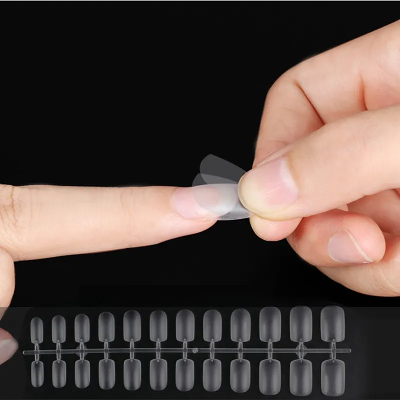 Мягкие поддельные ногти 288 тонкий ногтей полное покрытие фототерапия ногтей патч полный прозрачный ультра-тонкий матовый мягкие ложные наклейки для ногтей