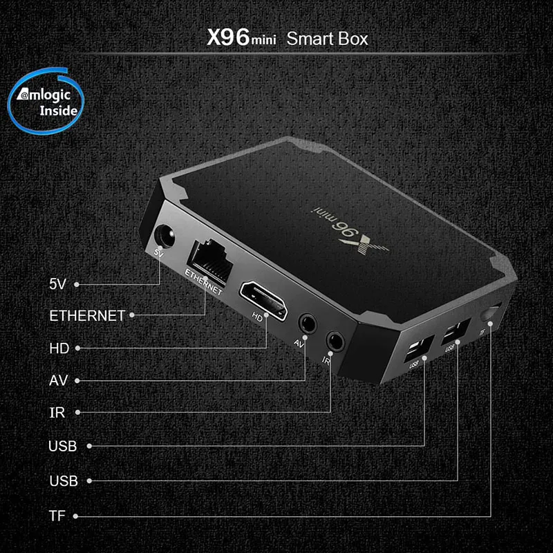 HETASTE X96 mini Android 9.0 TV BOX 2GB 16GB Amlogic S905W Quad Core Media Player Box