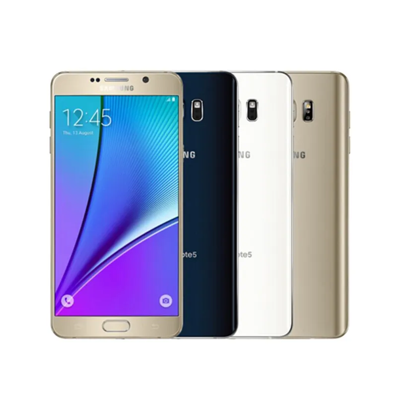 Téléphone intelligent d'origine Samsung Galaxy Note 5 N920A/T 4 Go de RAM 32 Go de ROM Android 5,7 pouces Octa Core 16MP 4G téléphone remis à neuf