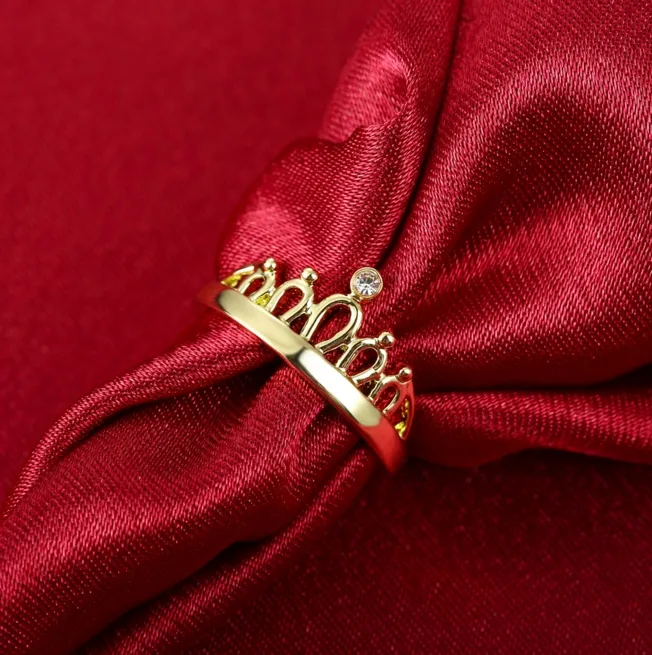 Аутентичные 925 серебряное кольцо розового золота Принцесса тиара Корона Кристалл кольца совместимый с Пандора ювелирные изделия DIY AKR097
