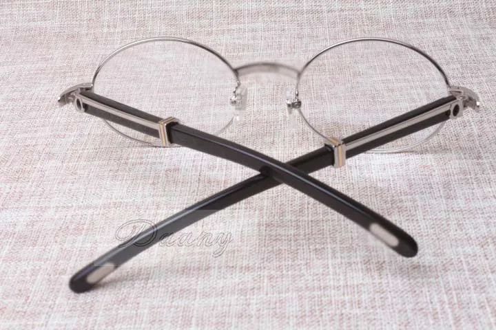 2019 نظارات دائرية ريترو جديدة 7550178 نظارات سوداء للرجال والنساء إطار نظارات مقاس: 55-22-135 مللي متر