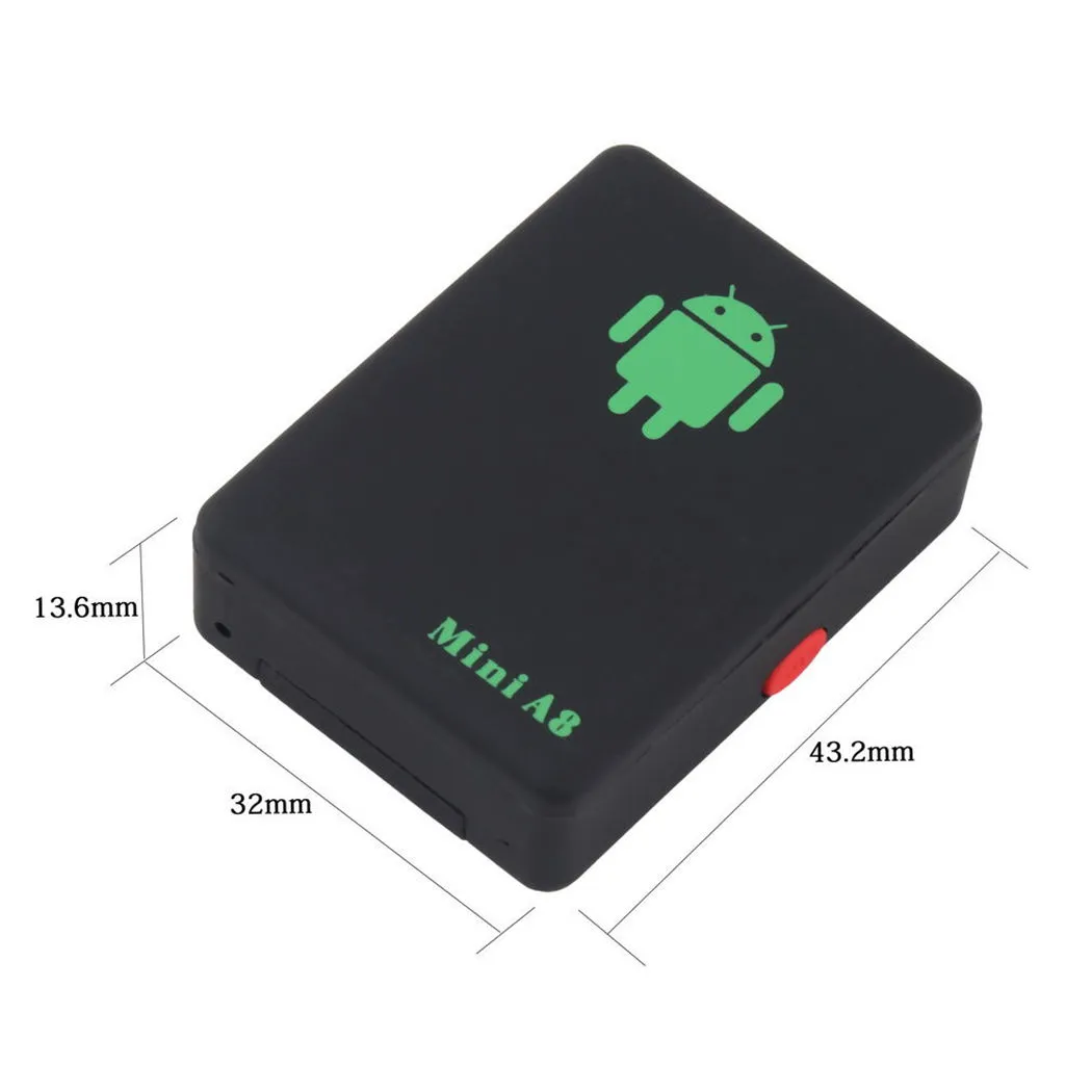 Mini A8 Car GPS Tracker Global Locator Time Real Time 4 Fréquence GSM GPRS Sécurité Auto Tracking Device Support Android pour les enfants P9983438