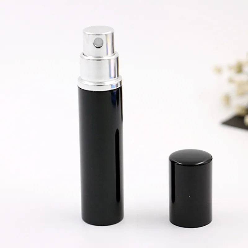Luxury 7ml Travel Aluminum Perfume Bottle Pipe Shine Bright Bottles Atomizer Spray Travel Glass Refillable Tube Vail Atomizing Liquid Container Sample Packaging