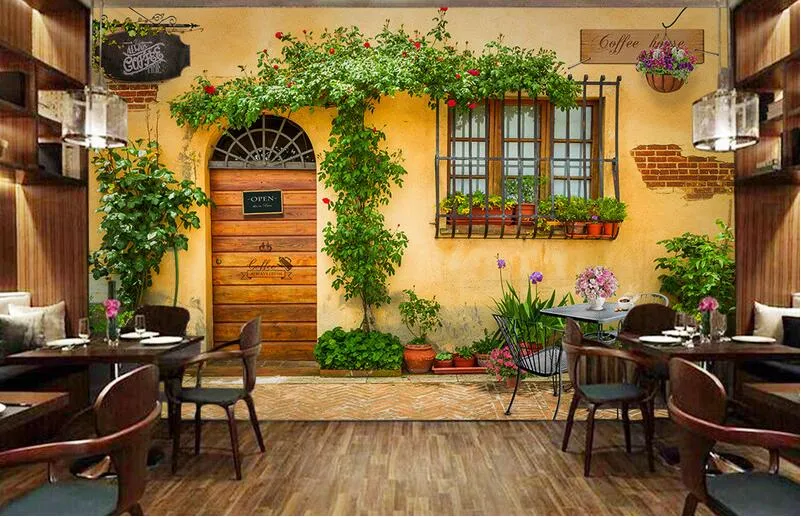 3d chambre papier peint personnalisé photo murale style européen café-restaurant TV mur fond peinture photo 3d peintures murales papier peint pour les murs 3 d