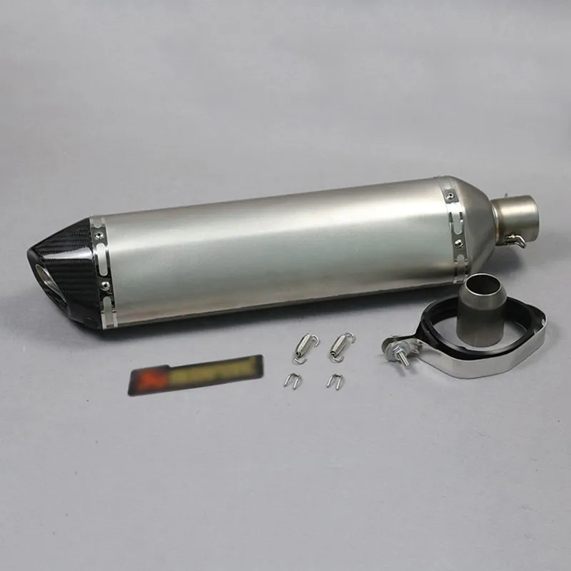 Universal Length 570mm Inlet 51mm Akrapovic Motorcycle Exhaust Pipe Muffler Motorbike DB Killer Exhaust Muffler Pipe