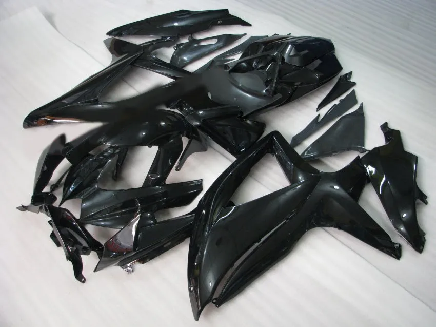 Injection molded fairings for Suzuki GSXR600 08 09 10 glossy black fairing kit GSXR750 2008 2009 2010 OI27