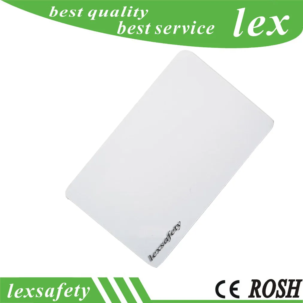 100 stks per lot FM11RF08 ISO14443A 13.56MHz 1K Plastic Knoppen Kaarten Clear lege PVC Gemeenschappelijke witte RFID-proximity Smart Card