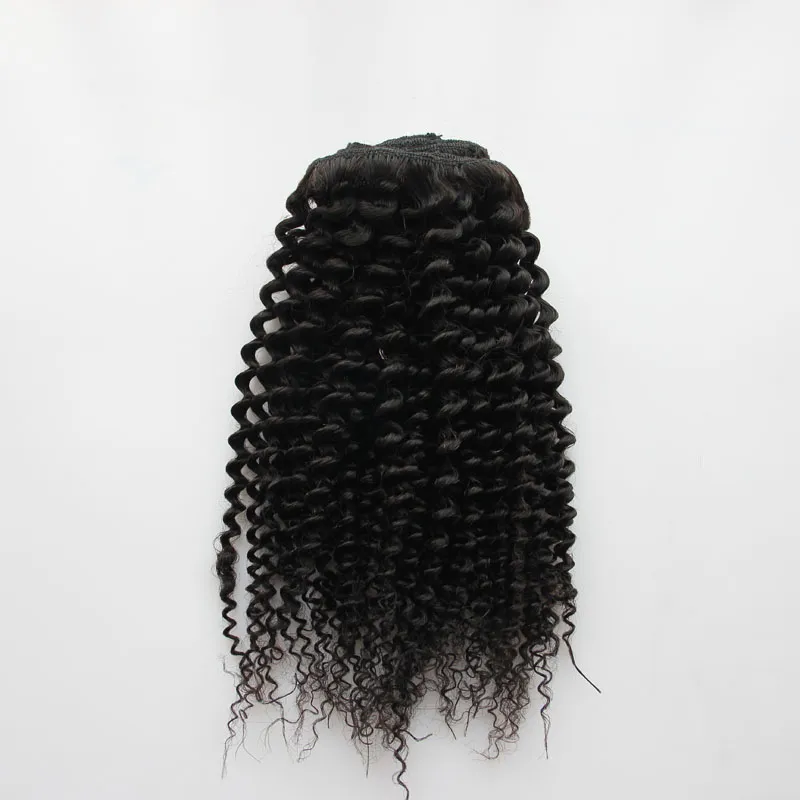 Mongolian kinky curly hair 4a/4b/4c Afro Kinky Curly Clip In Hair Extensions 120g Natural Color kinky curly clip ins 