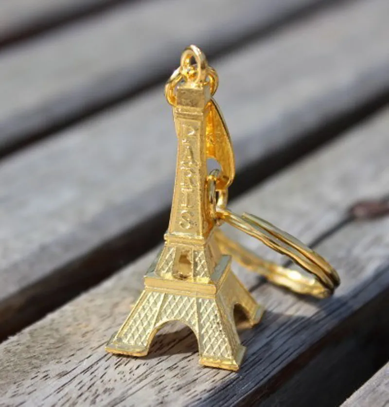 Fashion Classic French France Souvenir Paris 3D Eiffel Tower Model Keychain Retro Mini Metal Paris Keyring Key Chain Ring Gift ZA1458