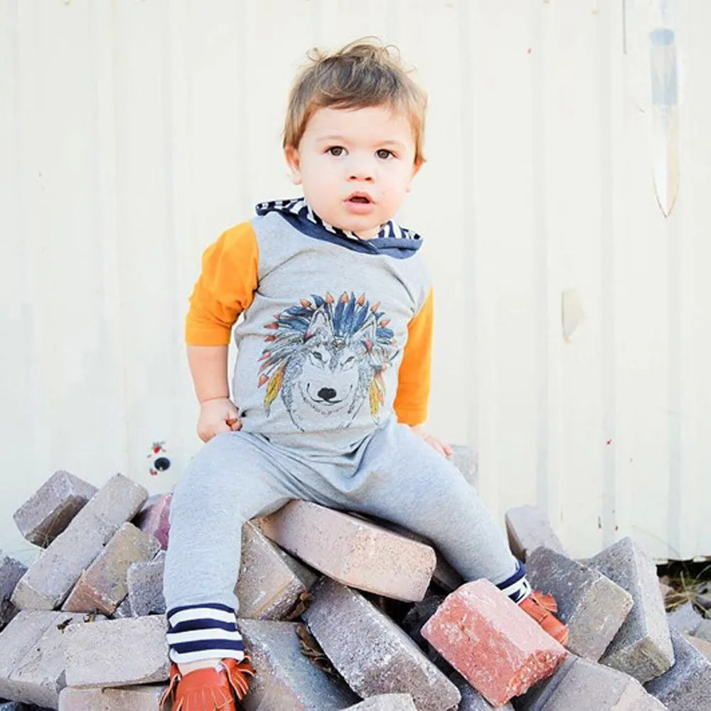 Set Di Vestiti Bambini Moda Primavera Autunno Neonato Ragazzi