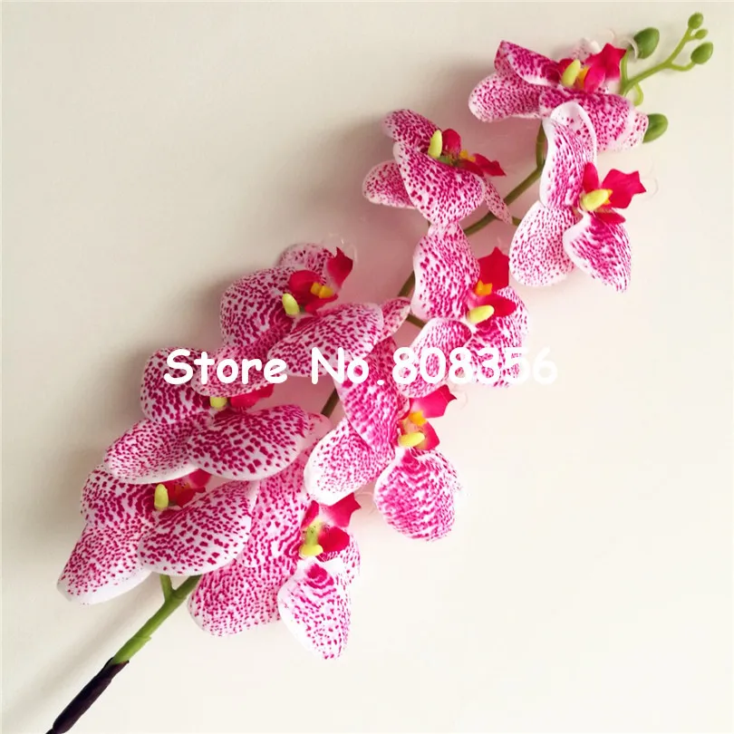 Artificial Leopard Printing Phalaenopsis Orchid Flower 100cm long Fake Butterfly Moth Orchids Flower for Wedding Centerpieces Party Decoration