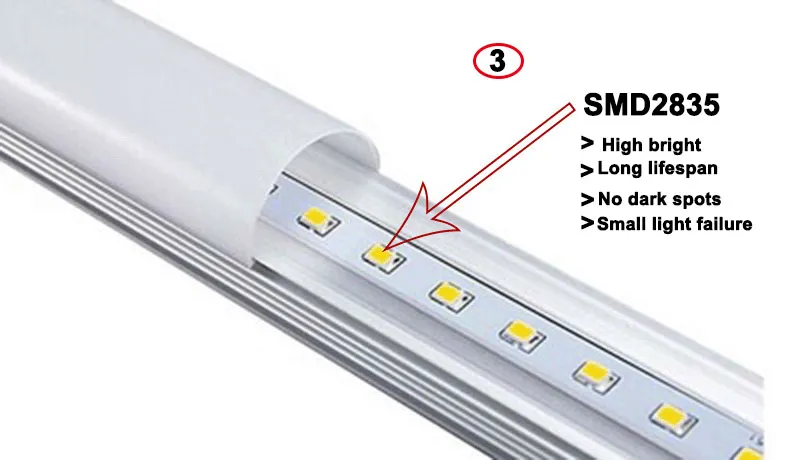 Led Tube Light T8 5ft Led Tube 1500mm 25W Energisparljus Lampa 110v 220v SMD2835 Lampa Cool White Nature White , Belysning Fabriksförsäljning