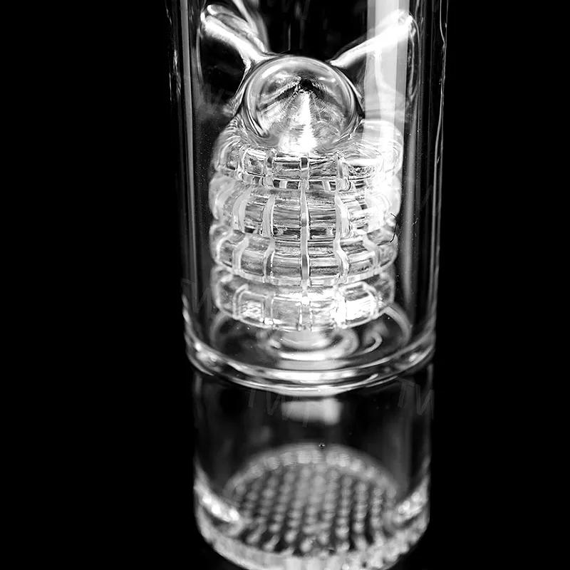Пьянящий ясный Beaker Бонг стекла бонг стеклянная труба водопровода с тремя сотами и льда улавливатель прямой воды бонги для табака и нефтяной вышки