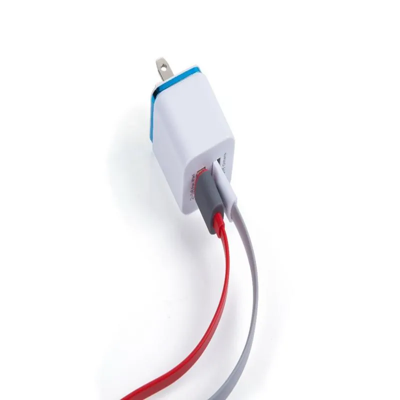 Caricabatterie USB doppio in metallo con spina americana 2.1A Caricabatteria da parete con adattatore di alimentazione CA Spina 2 porte telefono cellulare