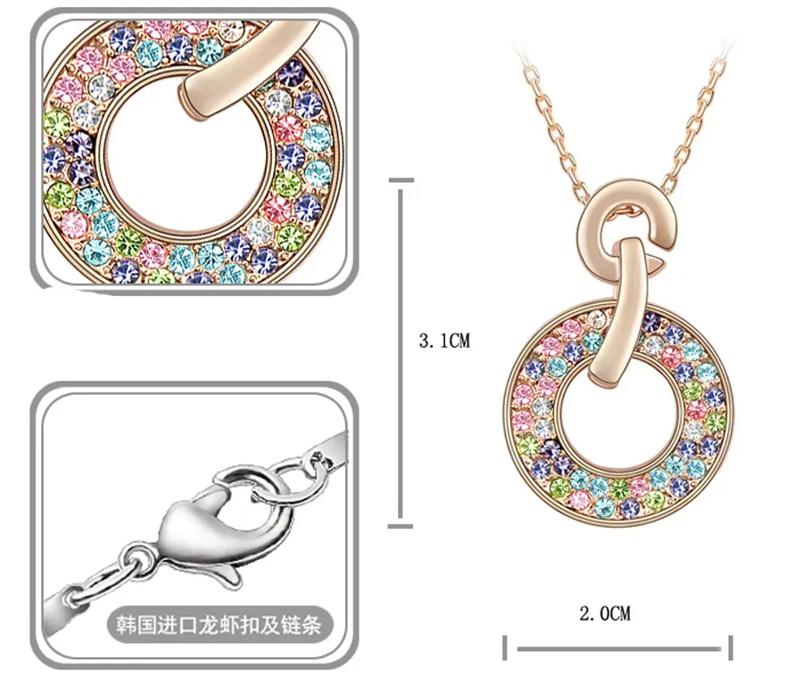 Hoge kwaliteit beroemde merken Design sieraden Groothandel voor vrouwen gemaakt met Rovski -elementen Crystal Collar Mujer Moda3021030