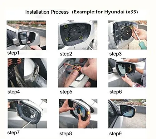 LED de carro 14SMD LED PAINEL PAINEL CARRO VISTA VISTA INDIGATIVA INDIGATIVA SINAL DA LUZ LIGHT LED LED Mirror Luz 9352668