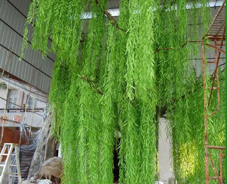 18m konstgjorda Salix Leaf Artificial Flowers Vine Diy Home Garden Supermarket Decoration Vine Plant G5047792547