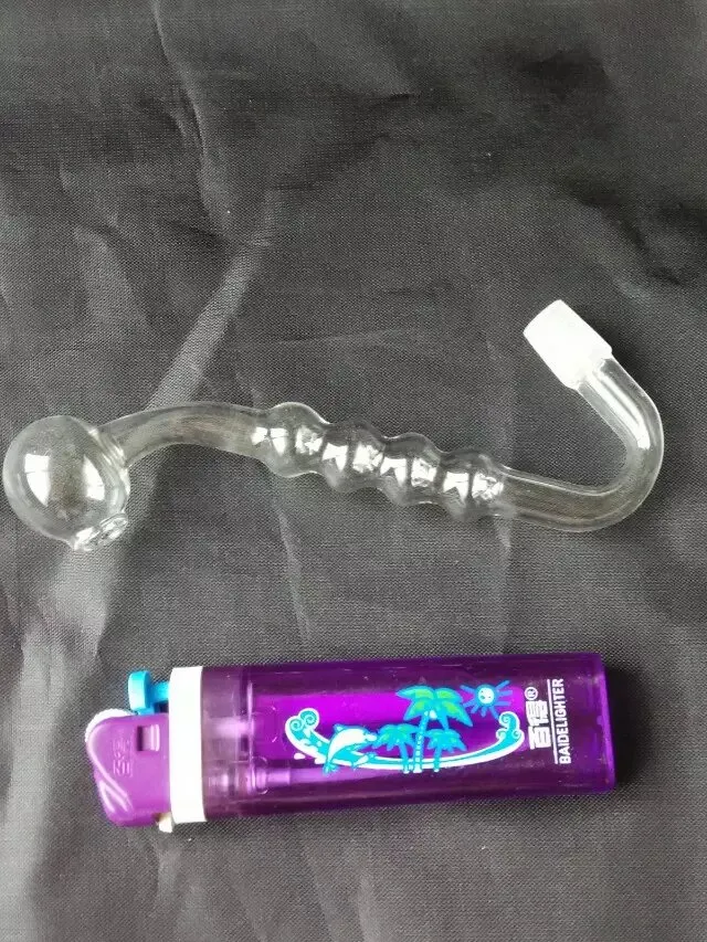 Ensemble de fumage en verre, le nouveau bang en verre transparent de quatre ligues, taille 10 mm