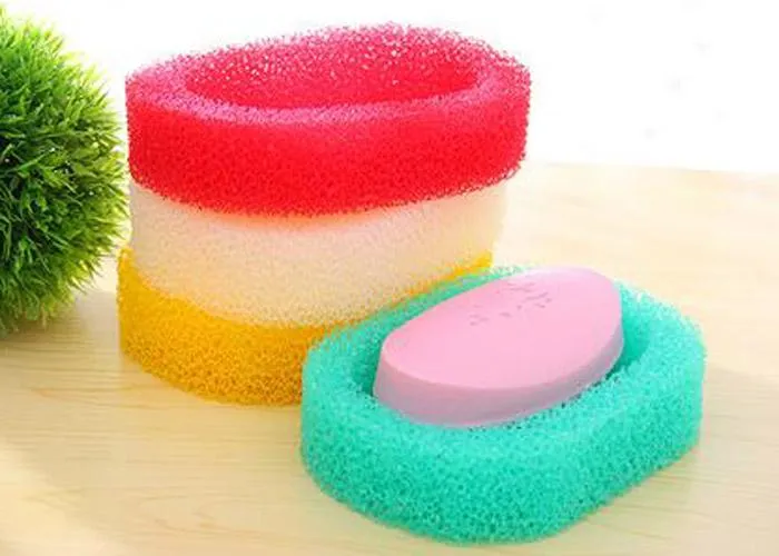 ed PU sponge Soap dish Bathroom accessories Soap shelf Holder Zakka home decoration Novelty household items