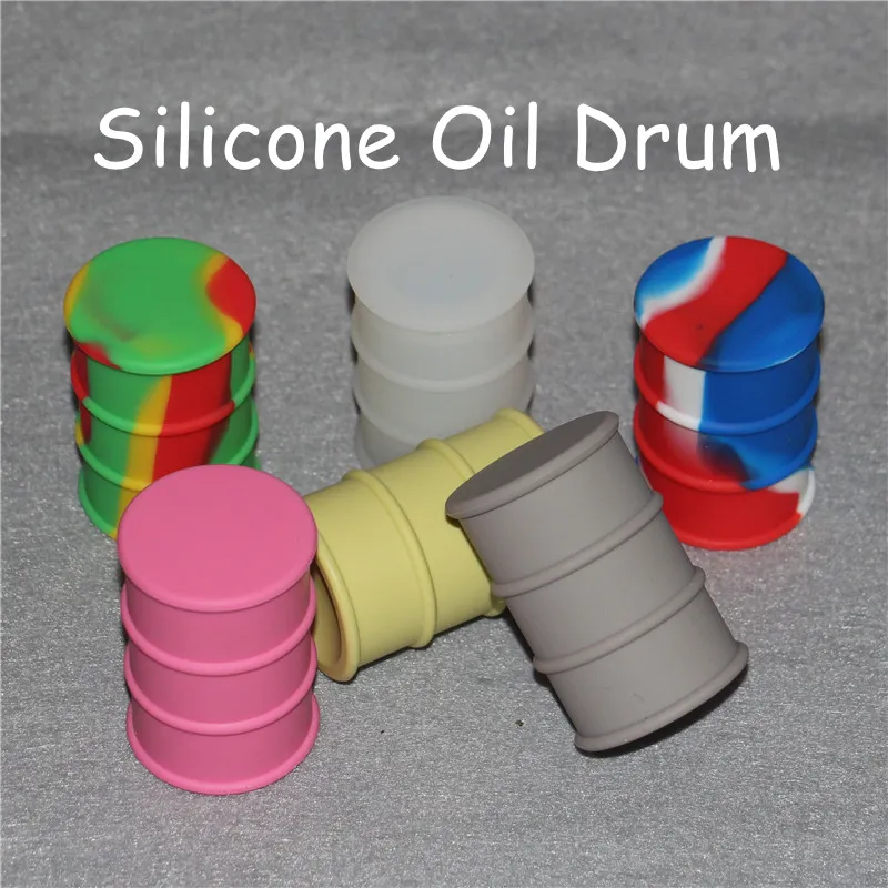 26ml 40 * 55mm Silicon DAB Oil bębny Oil Bębny Platinum Platinum Cutred Container Non-Stick Silikonowe słoiki Drum Damber Oil Uchwyt