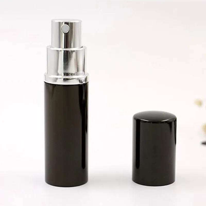 Czarny 10cc 10 ml 10 ml mini przenośne butelki rozpylacze Puste butelek perfum Refillable Perfame Atomizer Spray Acome