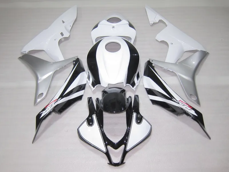 Carenados moldeados por inyección para Honda CBR600RR 07 08 kit de carenado de carrocería blanco negro CBR600RR 2007 2008 OT33