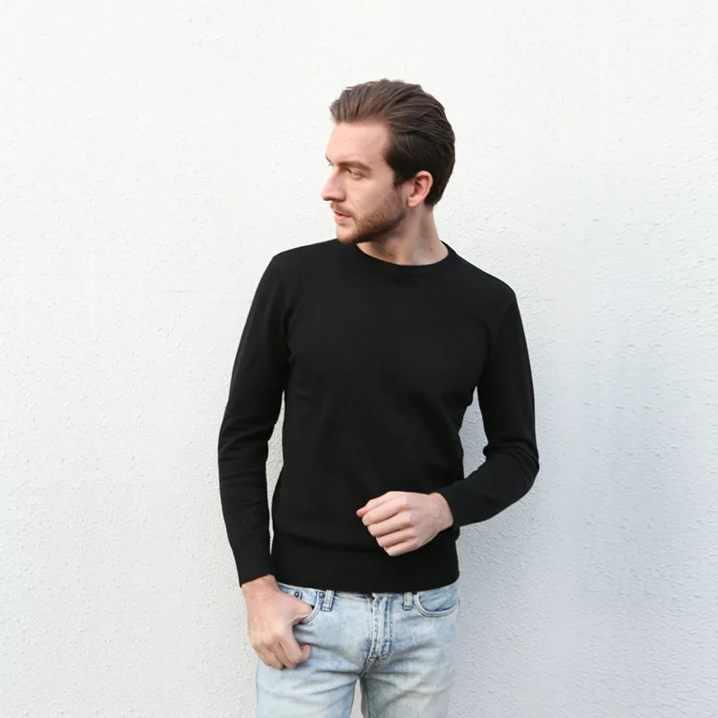 Wholesale 2017 new best-selling high-end casual fashion round neck men`s polo sweater brand 100% cotton pullover men`s sweater 