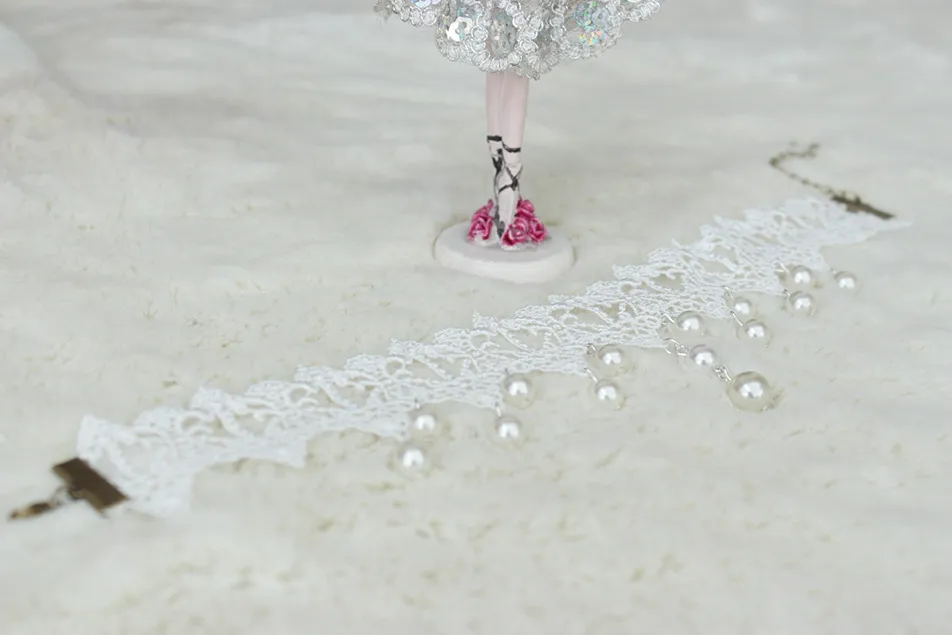 Gothic Bridal Naszyjnik w koronkach Pearls 2017 w magazynie 3035 cm długość wróżka koronkowa Naszyjnik ślubny 95880493
