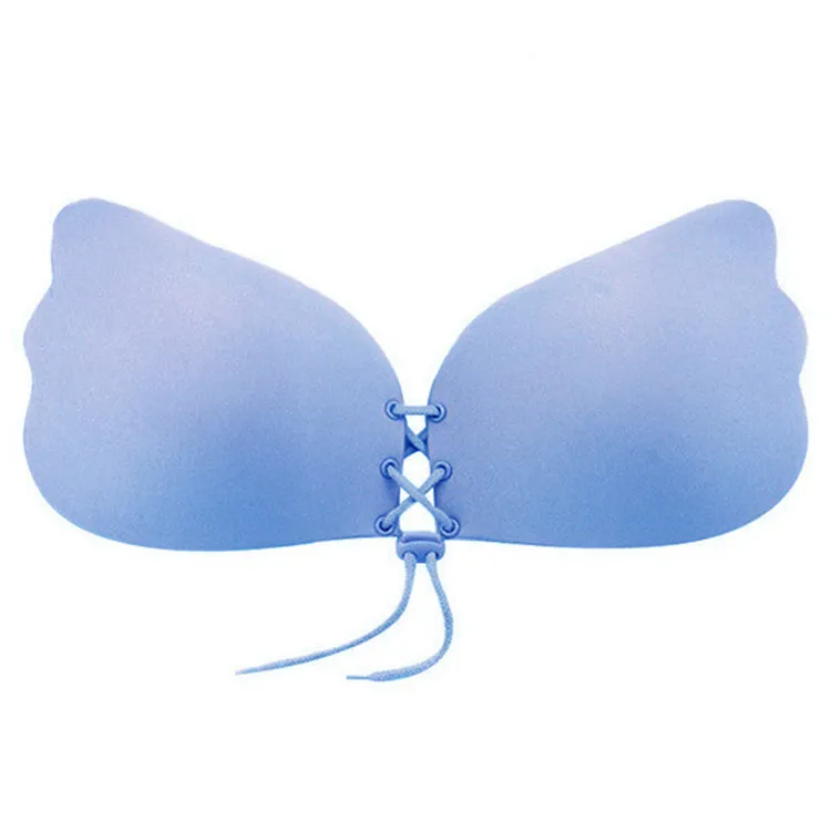 Women Butterfly Bra Free Stick On Self Adhesive Front Bandage Lacing Bras Backless Strapless Lingerie Cup Invisible bras BA509