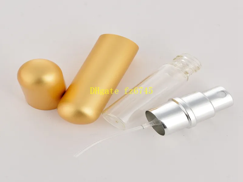 Fast Shipping 5ml Refillable Portable Mini perfume bottle & Traveler Aluminum Spray Atomizer Empty Perfume bottle