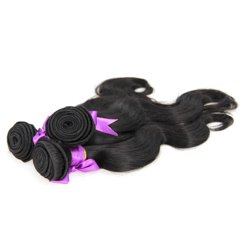 Sites Web de cheveux Bundle Naturel Noir brésilien body wave bundles faisceaux pas chers d'armure à double tirage, aucun rejet, sans enchevêtrement