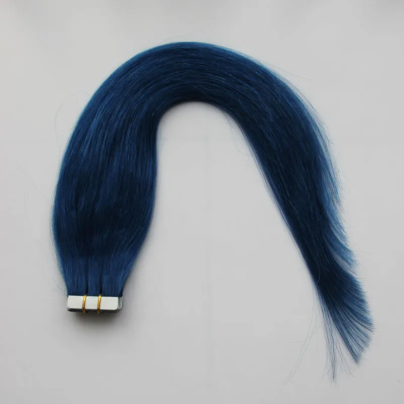 Non Remy Brazilian Straight 20 Inch Hair Extensions Extensions Blue