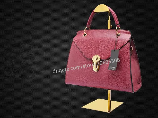 Titânio de alta qualidade bolsa de aço stainess ouro suporte de exibição peruca ajustável chapéu bolsa feminina exibição ho218g