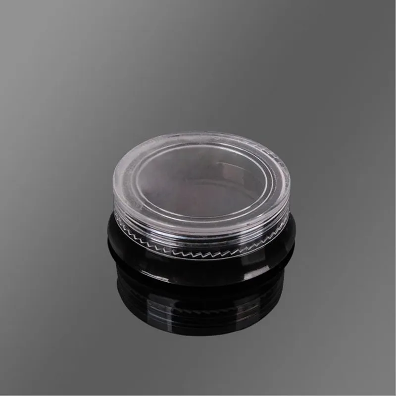 3ML Plastic Cosmetische Container Zwart Plastic Cream Jar Make-up Sample Jar Cosmetische Verpakking Fles F2017296