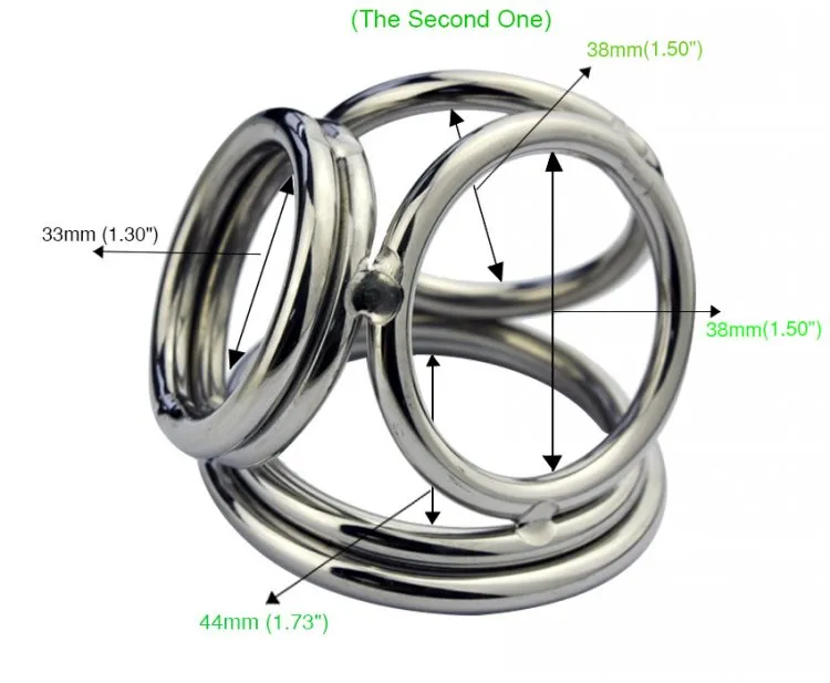 Quatro anéis de aço inoxidável Cockrings anel peniano de metal masculino com tempo de atraso maca de bola produtos sexuais para pênis masculino