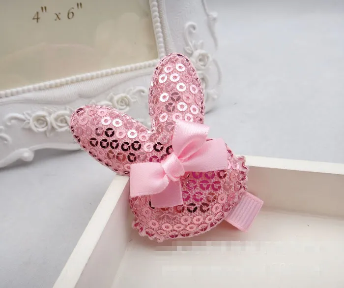 lot mode mignon paillettes lapin épingles à cheveux solide paillettes dessin animé lapin Barrettes princesse pâques chapeaux Boutique cheveux Accesso9844530