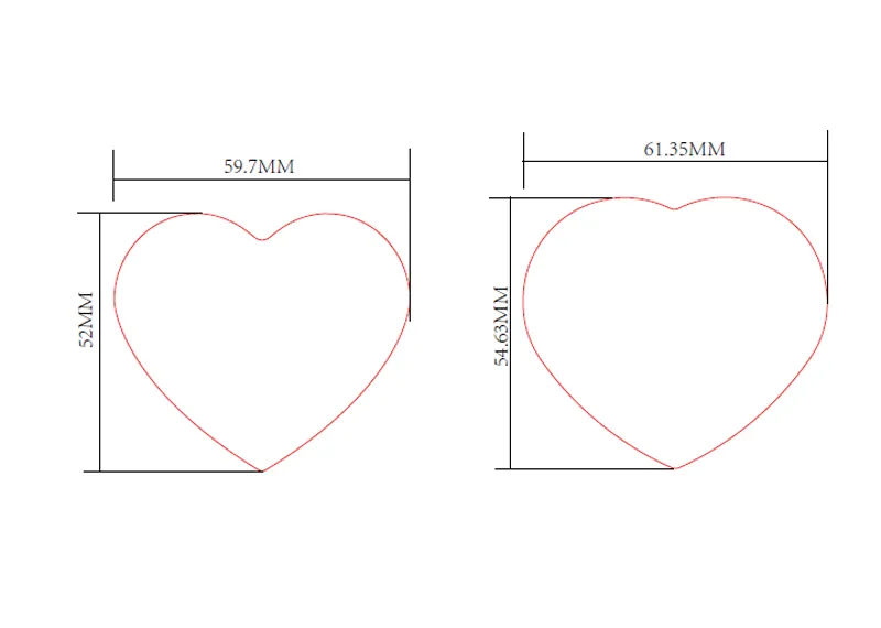 Specchi compatti a forma di cuore doppiato specchio trucco vuoto ingrandito con adesivi di resina epossidica set fai -da -te M0838 Drop 2366817