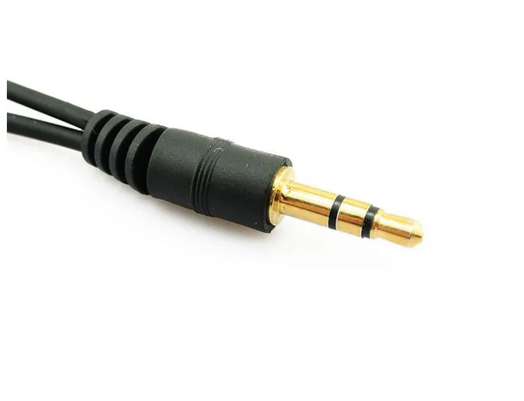 Promotion 3.5mm mâle à 2 femelle stéréo Audio Y séparateur adaptateur câble audio avec contrôle du Volume rallonges Audio