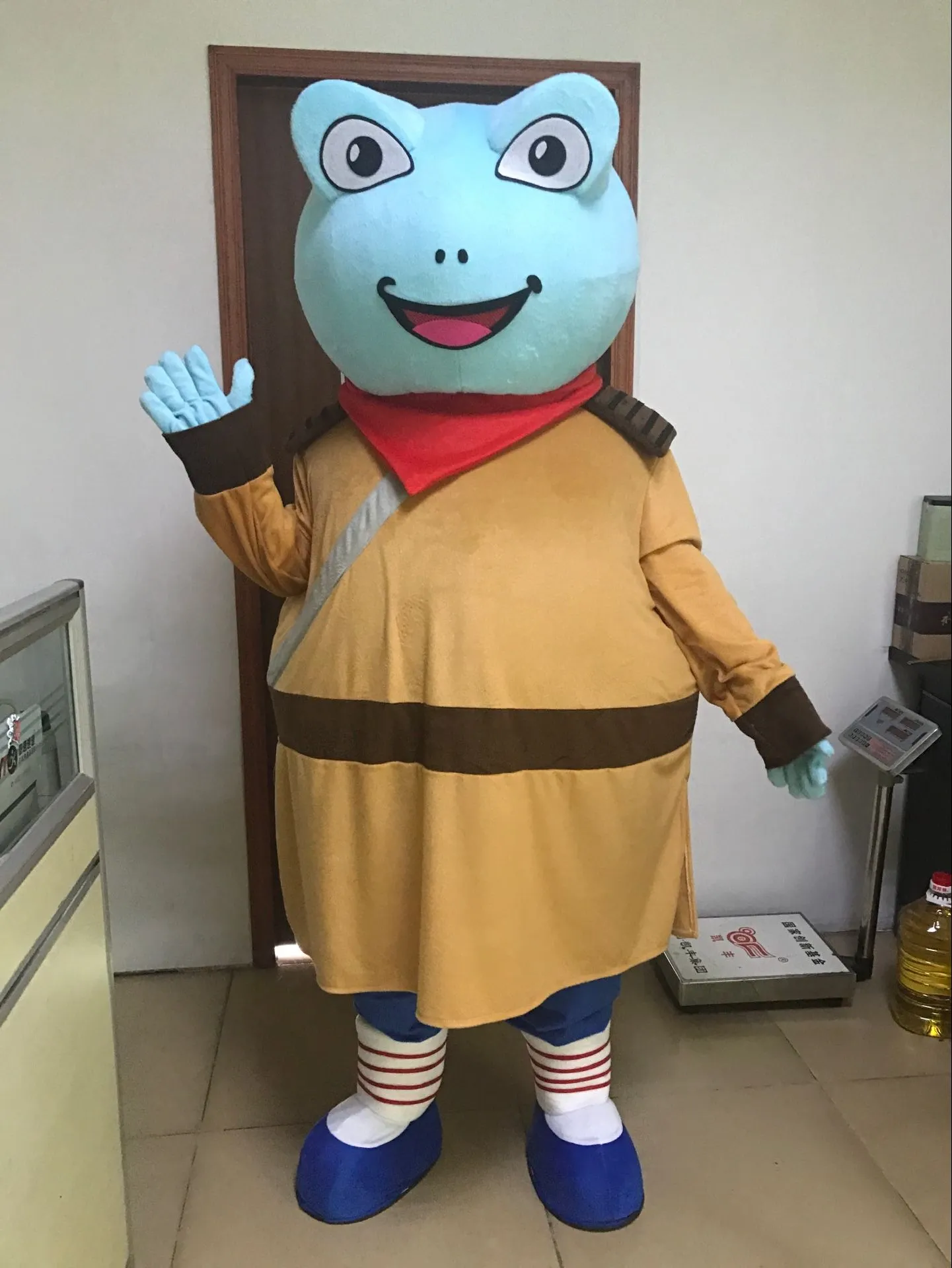 Hoge kwaliteit kikker mascotte kostuum volwassen grootte frog mascotte kostuum gratis verzending