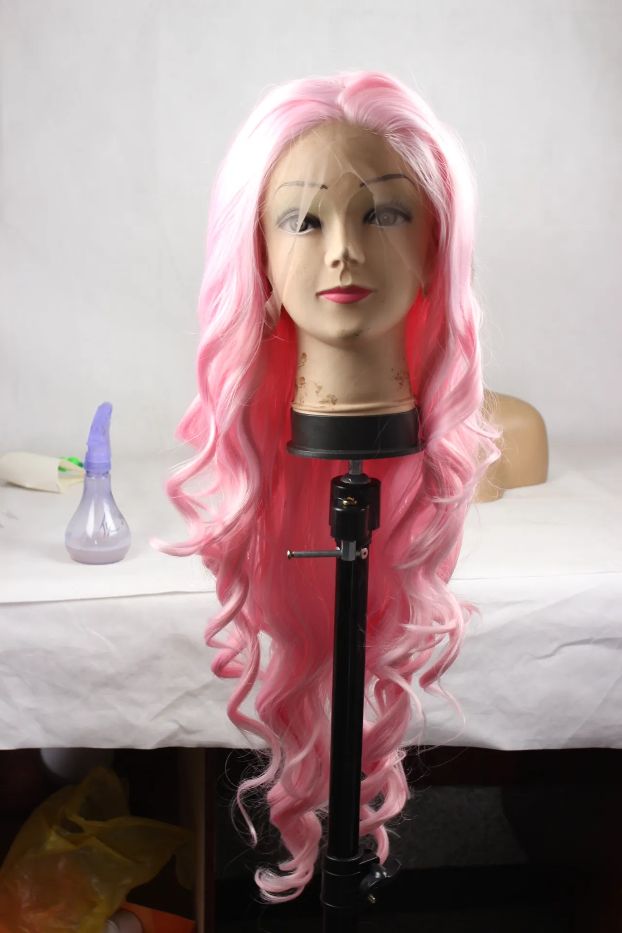 2016 Cheap Love Pink Lace Front Wig High Quality Heat Resistant