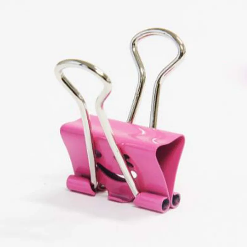 Clips de carpeta de Metal con sonrisa bonita, Clips para bolsa de comida con expresión dulce, Clips para notas, papelería para estudiantes, 40 unids/lote, mezcla aleatoria