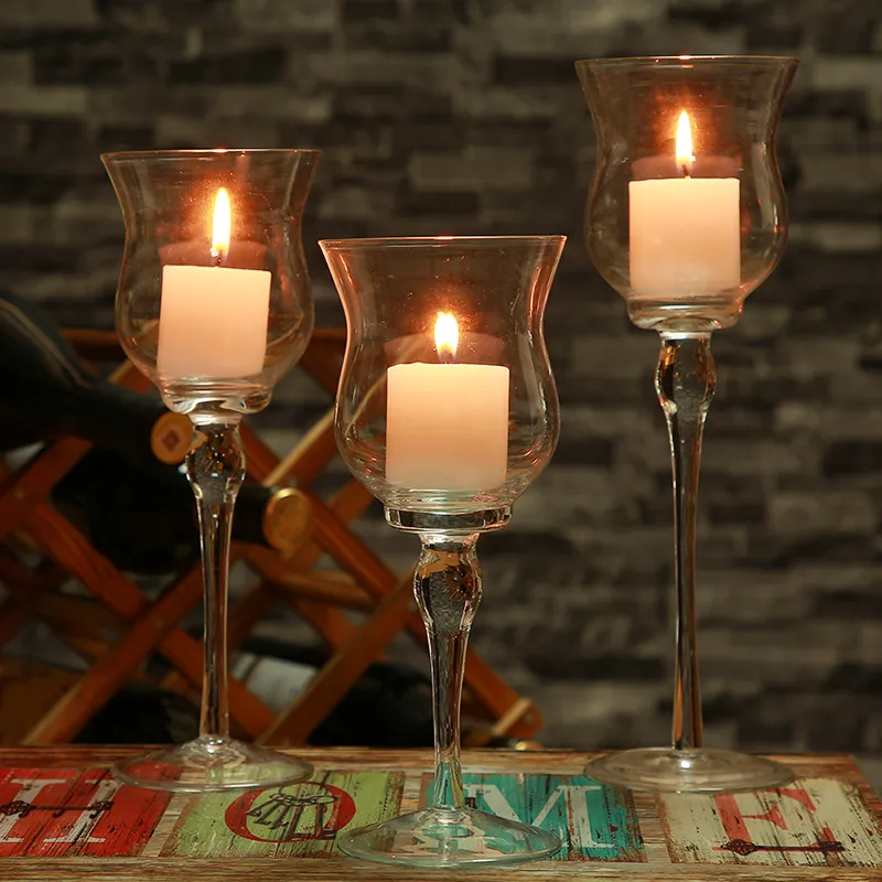 Small Glass Votive Candle Holder Set Decorative Wedding Candle Holder